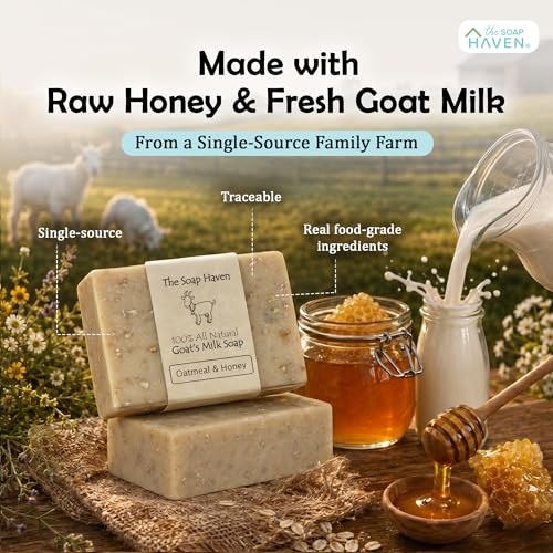 Oatmeal Soap 4 Oatmeal And Honey Goat Milk Soap Bars Handmade In Usa