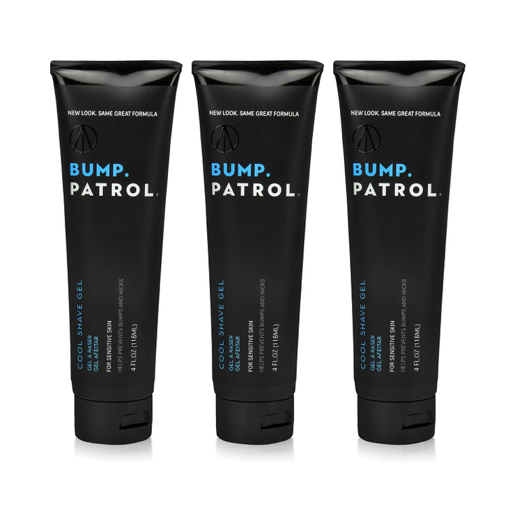 Bump Patrol Cool Shave Gel With Menthol Sensitive Formula 4 Oz 3 Pack