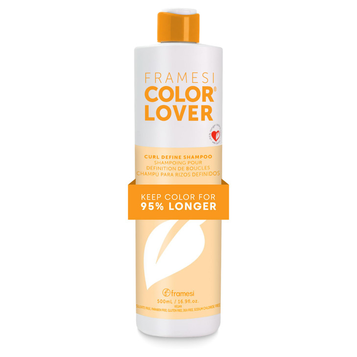 Framesi Color Lover Curl Define Shampoo Moisturizing Curl Defining Shampoo For Color Treated Curly Hair Sulfate Free Vegan Formula Frizz