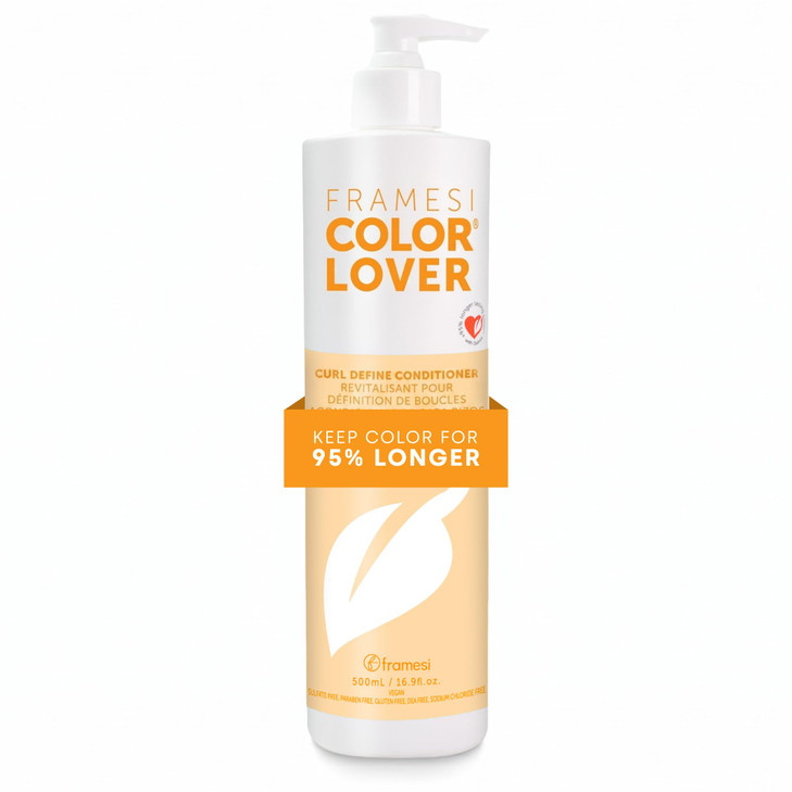 Framesi Color Lover Curl Define Conditioner Moisturizing Curly Hair Conditioner Sulfate Free Vegan Formula Frizz Control Weightless Non