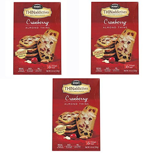 Nonni S Thin Addictives Cranberry Almond Thins 4.4 Ounce Pack Of 3