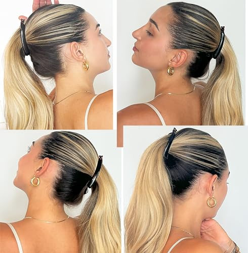 Camila Paris Nv133 French Hair Banana Clincher Clip Classic Girls Updo Flexible Ponytail Holder Non Slip Interlocking Banana Comb Fashion