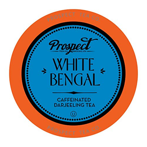 Prospect Tea Co. White Bengal Darjeeling Tea Pods Compatible With K Cup Brewers Including 2.0 40 Count