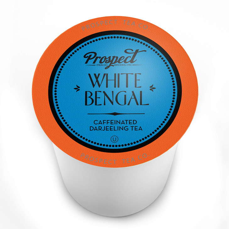Prospect Tea Co. White Bengal Darjeeling Tea Pods Compatible With K Cup Brewers Including 2.0 40 Count