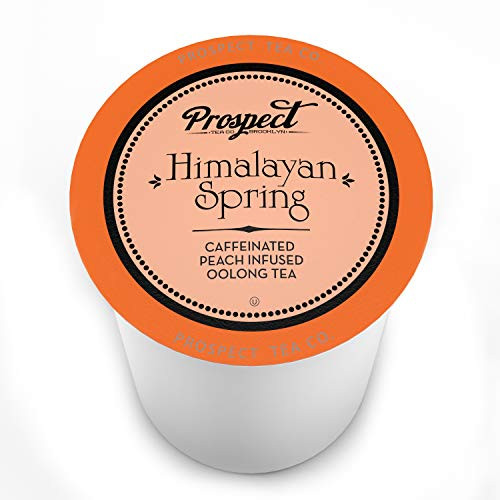 Prospect Tea Co. Himalayan Spring Peach Infused Oolong Tea Pods Compatible With K Cup Brewers Including 2.0 40 Count