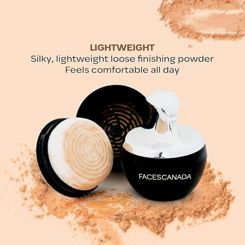 Faces Canada Mineral Loose Powder Natural Beige 05 Lightweight Face Powder With Applicator Controls Shine Evens Skin Tone And Sets Makeup