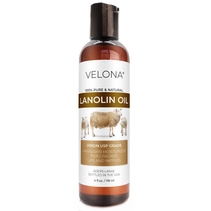 Velona Lanolin Oil 4 Fl Oz Cold Pressed Refined Usp Grade