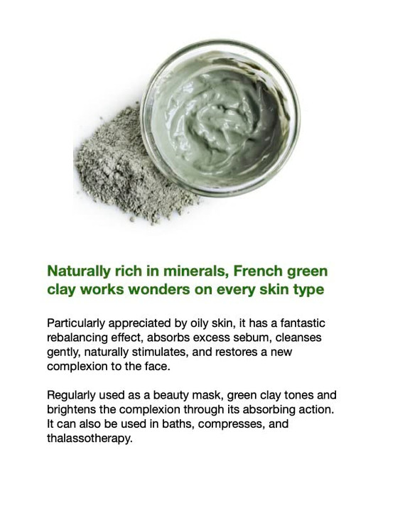 Argiletz Green Clay Face Mask For Oily Skin 100G 3.53 Fl.Oz. 100 Percent Sourced And Produced In France. Finest Grade Of Clay