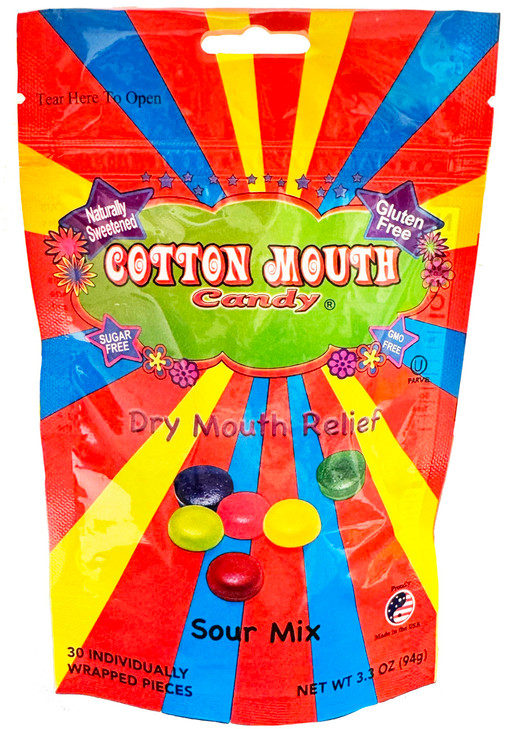 Cotton Mouth Candy Dry Mouth Relief Fruit Mix 3.3 Ounce Bag 1 Bag Relieves Dry Mouth And Increases Saliva Production Sugar Free Gluten Free