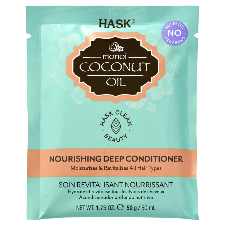 Hask Monoi Coconut Oil Nourishing Deep Conditioning Treatment Packet 1.75 Ounce