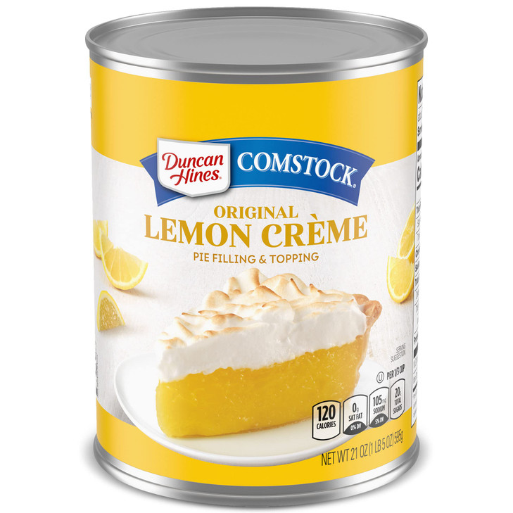 Duncan Hines Comstock Original Lemon Crème Pie Filling And Topping 21 Oz. Pack Of 8