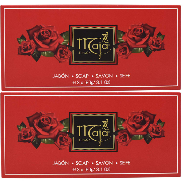 Maja Soap Sets Rectangle 3 X 3.1 Oz. Each 18.6 Oz Total 2 Packs Sets Of 3 Soaps Jabon Perfumado