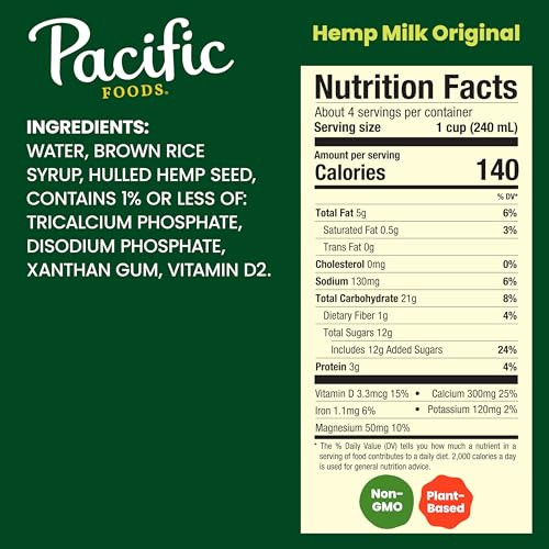 Pacific Foods Hemp Milk Original 32 Fl Oz