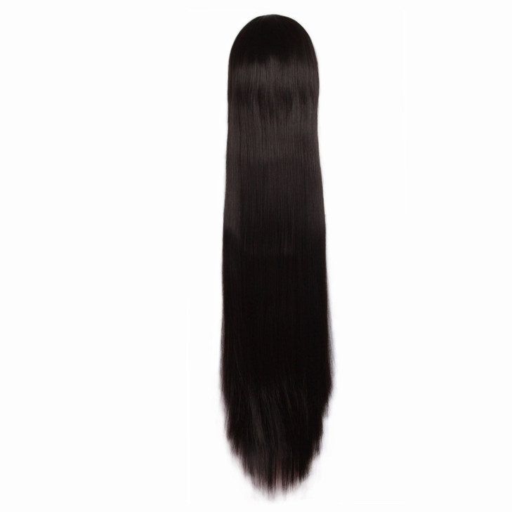Mapofbeauty 40 Inch Black Long Straight Cosplay Costume Fashion Party Wig