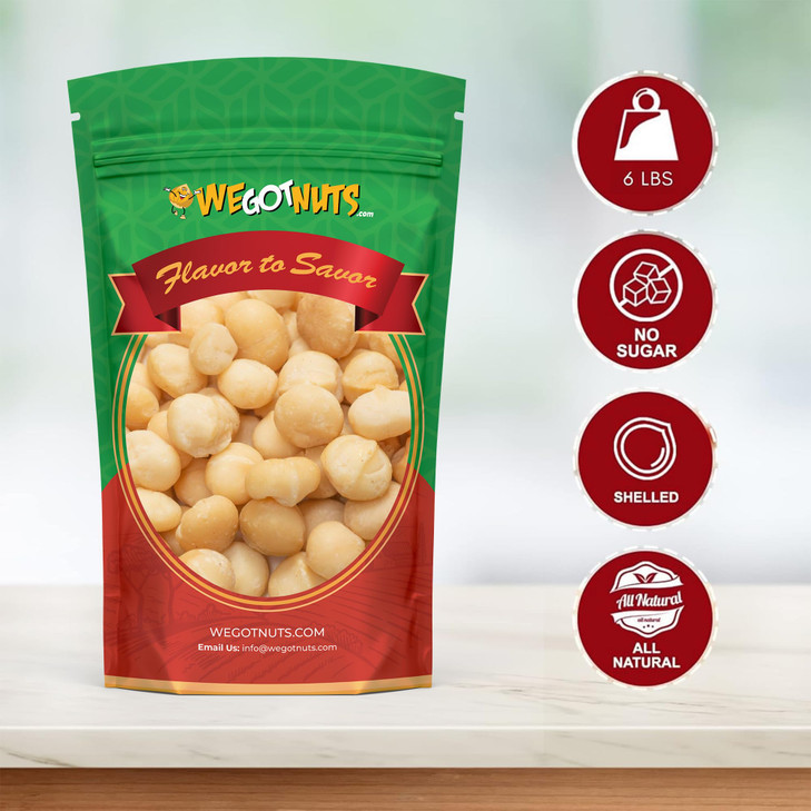 Raw Deluxe Macadamia Nuts 2 Lbs Shelled And Unsalted Premium Quality Kosher Raw Macadamia Nut Snack Pack By We Got Nuts Natural Gourmet