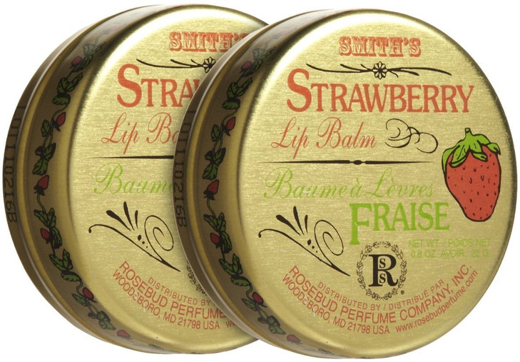 Rosebud Perfume Co. Lip Balm Strawberry 0.8 Ounce Pack Of 2