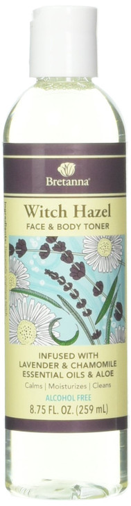 Bretanna Witch Hazel Toner Lavender Chamomile 8.75 Fl Oz
