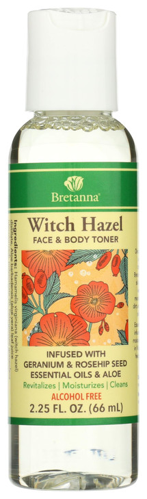 Bretanna Witch Hazel Toner Geranium Rosehip 2.25 Fl Oz