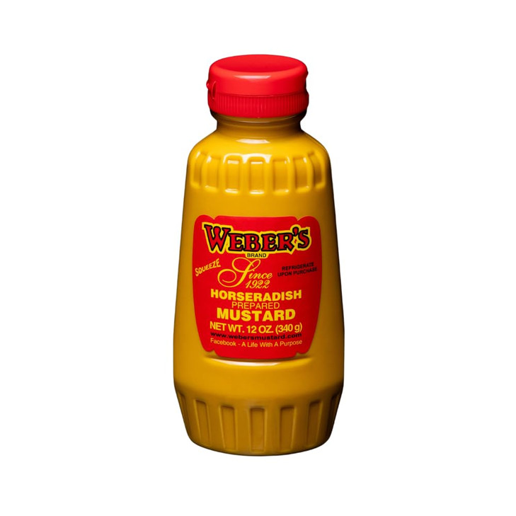 Buffalo S Own Weber S Brand Premium Horseradish Mustard Squeeze Bottle 12Oz 3 Pack Bold Flavor And Easy Dispensing All Natural Vegan Gluten