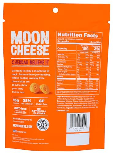 Moon Cheese 100 Percent Natural Cheese Snack Cheddar 2 Oz Pack Of 1