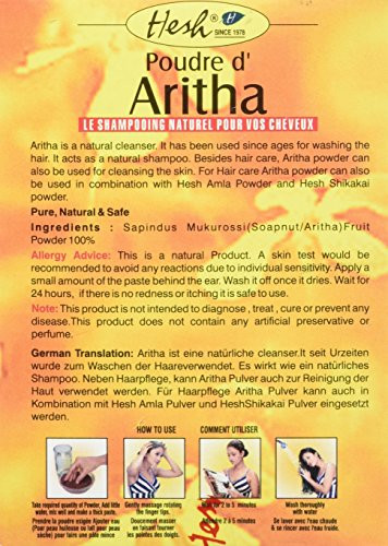 Hesh Aritha Herbal Ayurveda Powder The Natural Shampoo For Your Hair 100 G 3.5 Oz