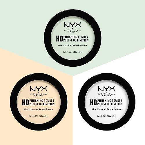 NYX PROFESSIONAL MAKEUP HD Finishing Powder, Pressed Setting Powder - Translucent