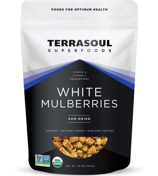 Terrasoul Superfoods Organic Sun Dried White Mulberries 2 Lbs Pack Of 2 Sweet Superfood Snacking Smoothie Booster And Nutrient Packed Yogurt