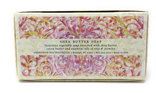 Greenwich Bay Trading Co. Shea Butter Soap 12.9 Ounce Rosewater And Jasmine 3 Pack