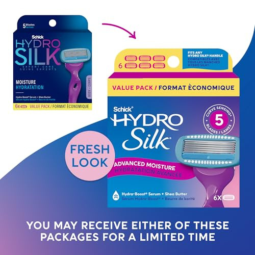 Schick Hydro Silk Moisture Razor Blade Refills 6 Count 5 Blade Moisturizing Razors For Women Womens Moisturizing Razor Refills