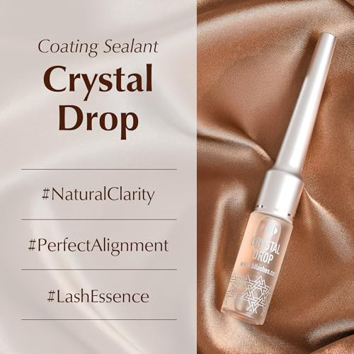 Bl Lashes Crystal Drop Lash Sealant For Long Lasting Lash Extensions Retention Waterproof Coating Brush Type Lash Sealer 0.24 Fl.Oz Clear