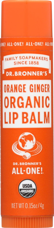 Dr Bronner S Lip Balm Orange Ginger Organic 0.15 Ounce