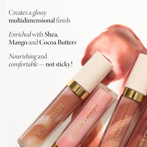 Laura Geller New York Italian Marble Glossy Lip Tint Moisturizing Lip Gloss Enriched With Shea Mango And Cocoa Butters 02 Rosé Spritz