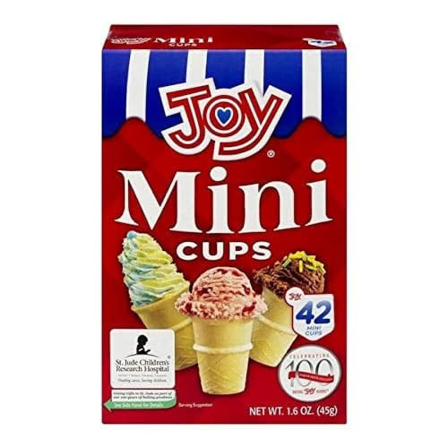 Joy Mini Cups Miniature Ice Cream Cones For Kids Desserts Cupcake Cones Cake Pops 42 Count 1 Box 42 Cones