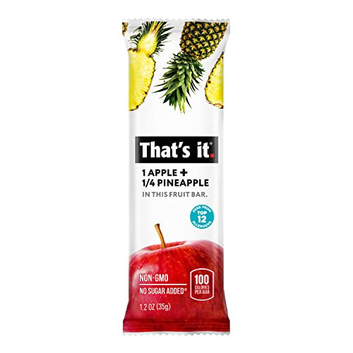 That S It. Apple Plus Pineapple 100 Percent Natural Real Fruit Bar 12 Pack