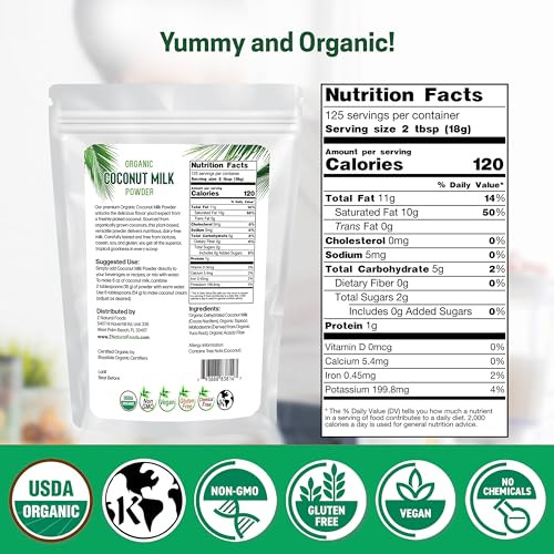 Z Natural Foods Organic Coconut Milk Powder Dairy Free Creamer 5 Lb