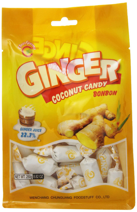 Chun Guang Candy Ginger Coconut 8.82 Ounce