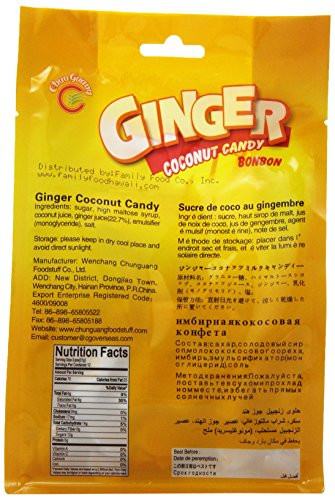 Chun Guang Candy Ginger Coconut 8.82 Ounce