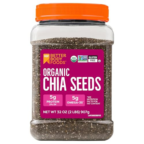 Bbf Organic Chia Seeds 32 Oz Omega 3 And Fiber Pudding Smoothies Oatmeal
