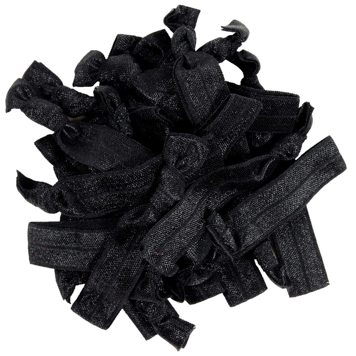 Kenz Laurenz Black Hair Ties No Crease Ponytail Holders Available In Lots Of Pack Quantities Ouchless Elastic Styling Accessories Pony Tail