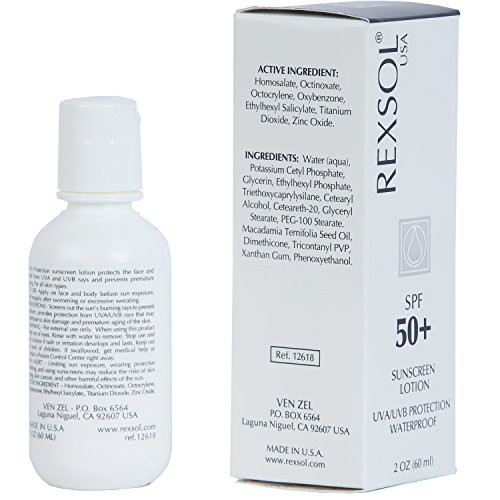 Rexsol Spf 50 Plus Sunscreen Uva Uvb Protection Waterproof With Vitamin C Vitamin E And Vitamin A Maximum Reinforced Protection Against Uva