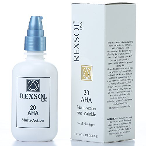 Rexsol 20 Aha Multi Action Anti Wrinkle Cream With Vitamin E Algae Extract Ginseng Extract Calendula Extract Caviar Extract Diminishes