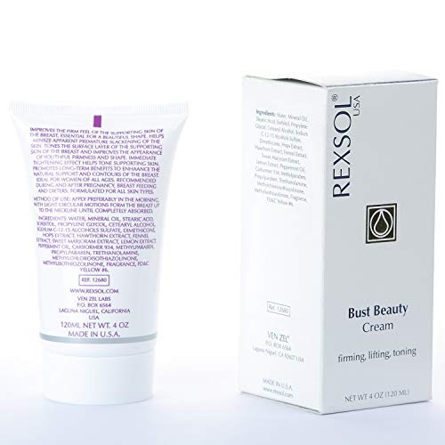 Rexsol Bust Beauty Cream Firming Toning Lifting Helps To Maintain The Appearance Of Youthful Firmness And Shape Of The Breast Moisturizes