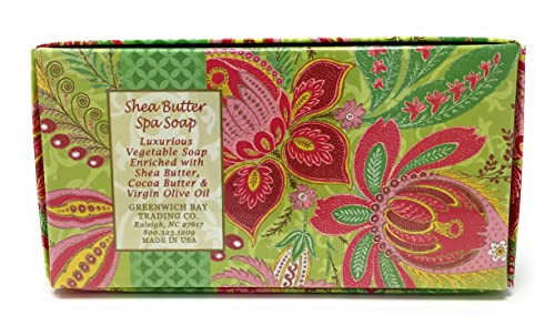 Greenwich Bay Trading Co. Shea Butter Spa Soap 12.9 Ounce Passion Flower And Olive Oil 3 Pack