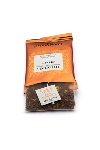 Dammann Freres Sachets Rooibos Citrus Tea Bags Premium Gourmet Notes Of Lemon Clementine And Orange Tea Individually Wrapped 24 Count Single