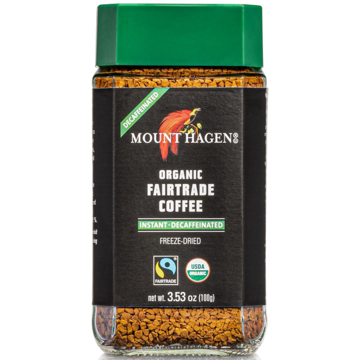 Mount Hagen Organic Decaf Coffee Freeze Dried Instant Coffee 3.53Oz Jar