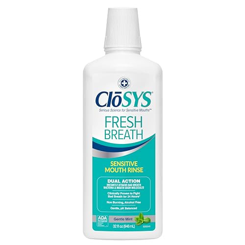 Closys Mouthwash 32 Ounce Fresh Breath Mouthwash Gentle Mint