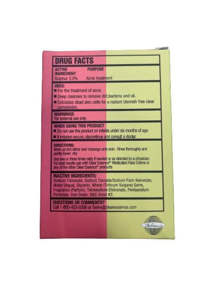 Clear Essence Medicated Cleansing Bar Plus Exfoliants 4.7Oz By Clear Essence