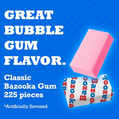 Bazooka Bubble Gum Bulk 225 Count Tub Of Chewing Gum