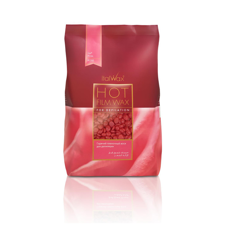 Italwax Classic Line Rose Hard Wax Beads 2.2 Lb 1 Kg Medium Long Setting Stripless Wax For Large Areas And Coarse Hair Made In Italy