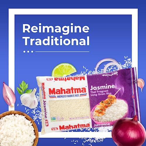 Mahatma Jasmine Rice Fragrant Thai Rice 5 Pound Bag
